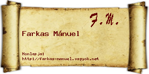 Farkas Mánuel névjegykártya